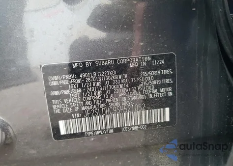 2025 Subaru Forester Sport из США, поврежденный, VIN JF2SLDHC9SH521052